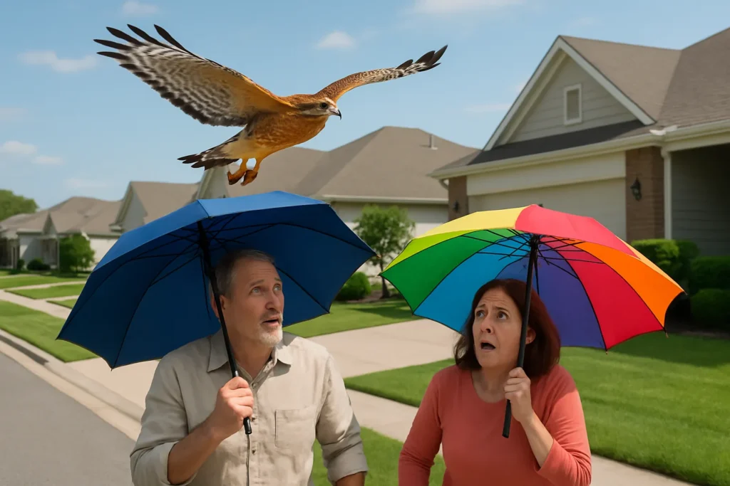 Mother Hawk Besieges Suburb as Safety Net Buckles