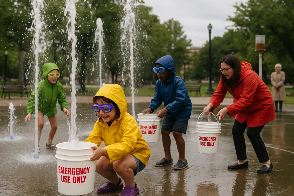 Public Splash Pads Officially Outcompete Rain as City’s Primary Source of Water
